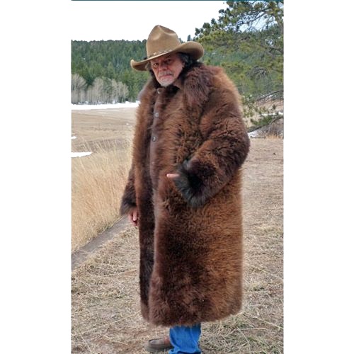 Bison fur coat for clearance sale